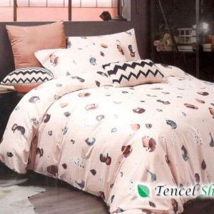 Bộ vỏ chăn ga gối cotton Ai Cập họa tiết kem - CAH 26