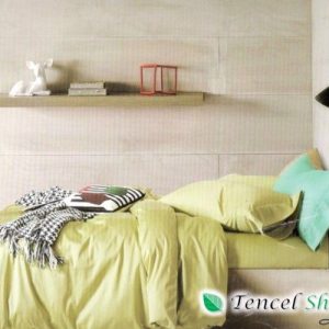 Bộ chăn ga gối cotton Ai Cập màu xanh cốm - CAT33