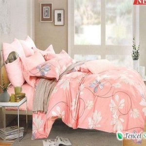 Bộ chăn ra gối cotton 100% hoa hồng xám - CT 1242