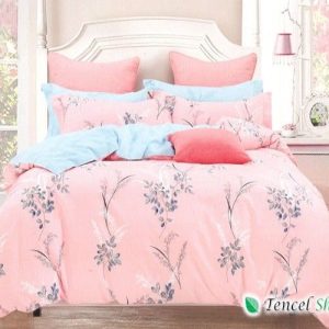 Bộ chăn ra gối cotton 100% hoa hồng - CT 1249
