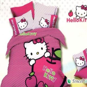 Bộ chăn ga gối cotton lụa hình Hello Kitty - CTL 1102