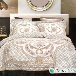Bộ chăn ra gối cotton lụa Hàn Quốc hoa kem - CTL 1186