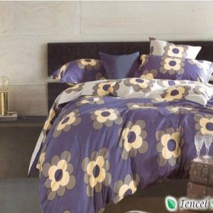 Bộ chăn ga gối cotton lụa Hàn Quốc hoa xanh - CTL 1191