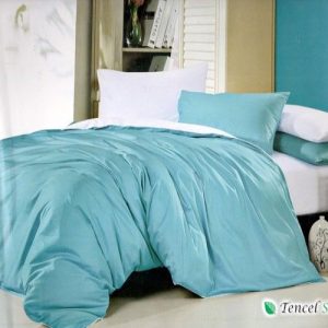 Bộ chăn ga gối phối màu xanh trắng - LC 007