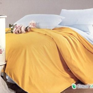 Bộ chăn ga gối phối màu vàng ghi - LC 017