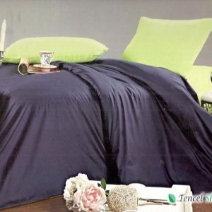 Bộ chăn ga gối phối màu cốm xanh đen LC 019