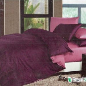 Bộ chăn ra gối phối màu tím hồng - LC 026