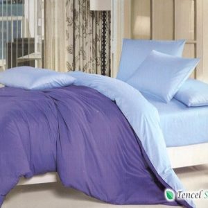 Bộ chăn ga gối phối màu xanh dương xanh da trời - LC 136