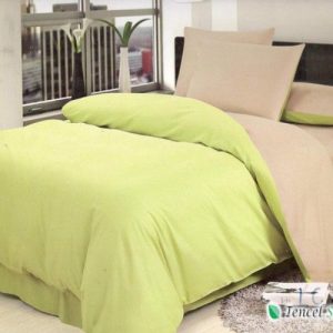 Bộ chăn ga gối phối màu cốm ghi - LC 155