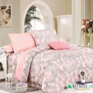 Bộ vỏ chăn ga gối cotton nhung cao cấp hoa ghi hồng - NM141