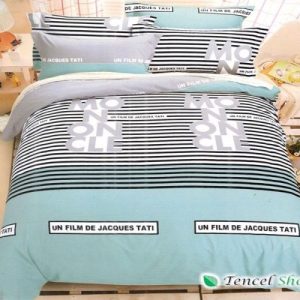 Bộ chăn ga gối cotton nhung cao cấp họa tiết xanh - NM 180