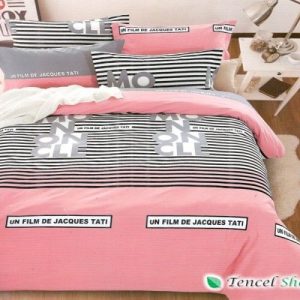 Bộ chăn ga gối cotton nhung cao cấp họa tiết hồng - NM 180B