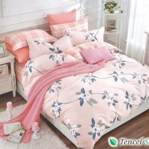 Bộ vỏ chăn ga gối cotton 100% hoa hồng - CT 1260