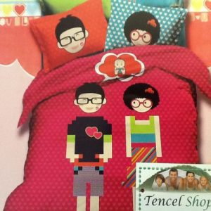Bộ chăn ga gối cotton lụa hình Family - CTL 1125
