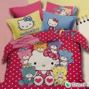 Bộ chăn ga gối cotton lụa hình Hello Kitty - CTL 1154
