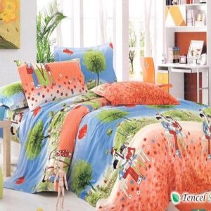 Bộ cotton nhung hoạt hình trẻ em giường đơn TNM 01